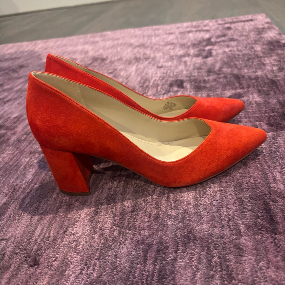 Marc Fisher Bold Red Suede Heels